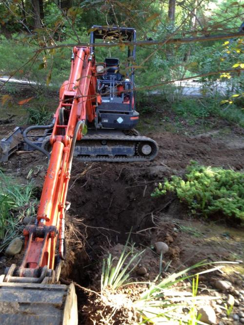 excavating septic